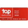 Selo de reconhecimento Top Employer Brasil Mondelēz
