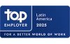 Selo de reconhecimento Top Employer Latin America Mondelēz