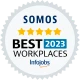 Selo de reconhecimento Best Workplaces 2023 Infojobs Mondelēz